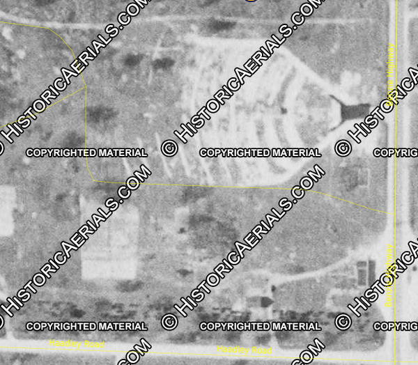 Night-Sky Drive-In Theatre - 1954 Aerial Photo